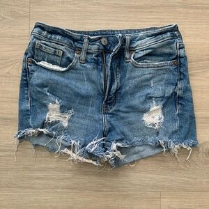 Distressed Denim Shorts